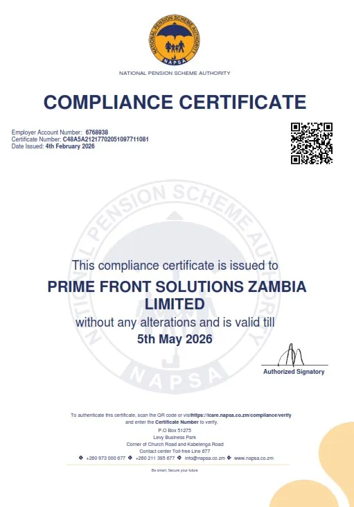 PACRA certificate of share capital preview